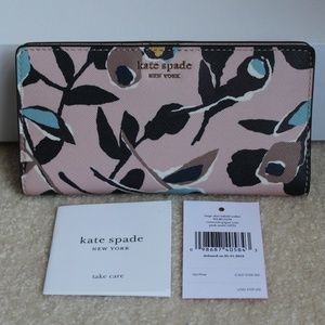 kate spade cameron paper rose wallet